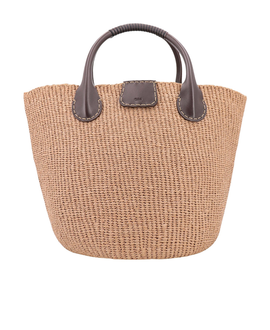 Chloé Logo Handbag In Nude