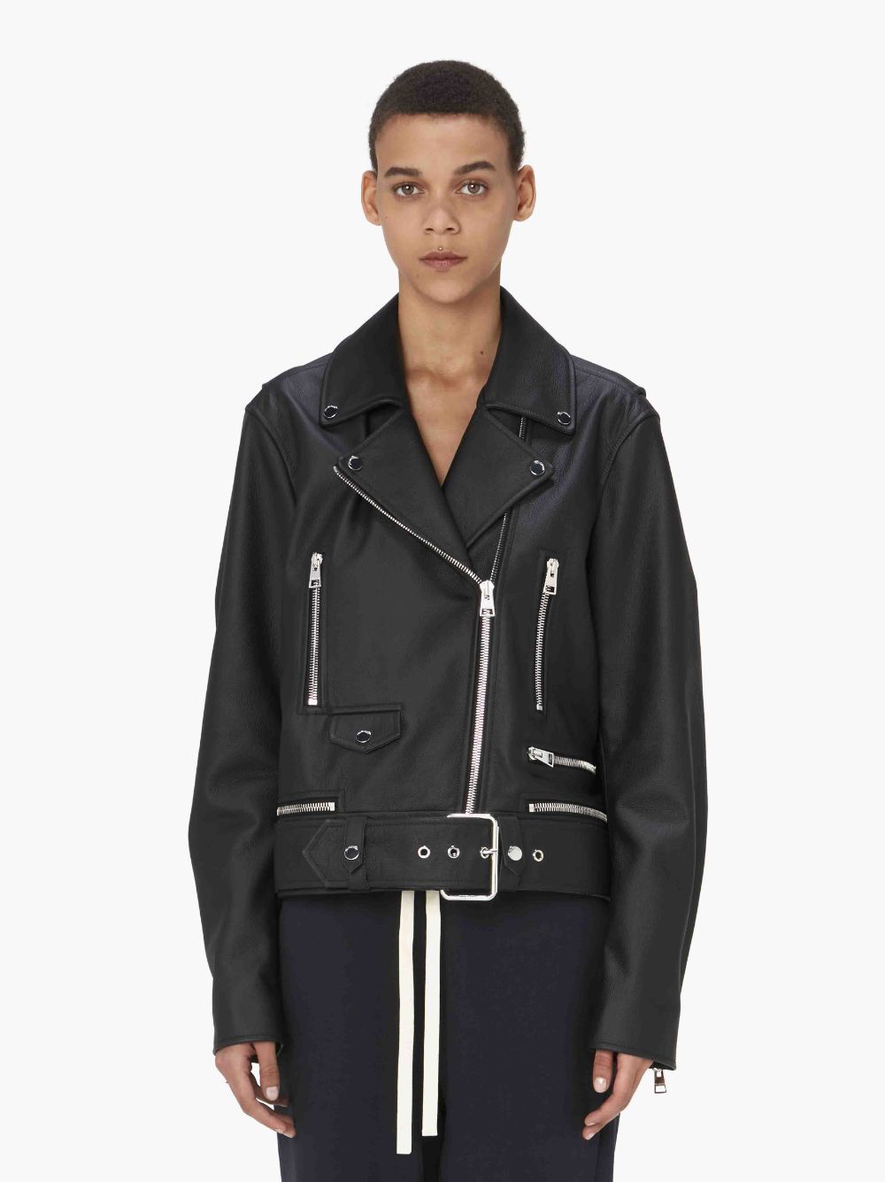 Jw Anderson Bikerjacke Aus Leder In Black