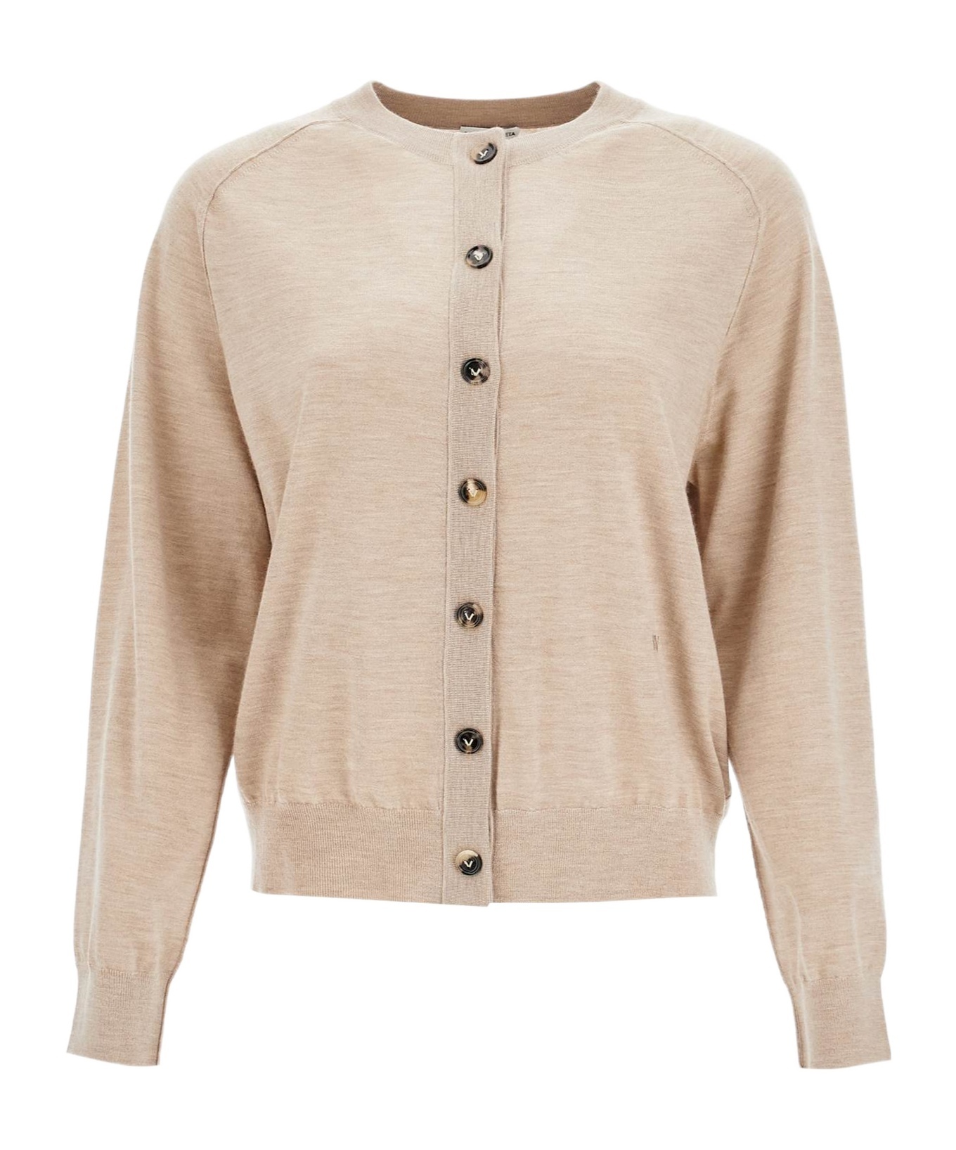 Bottega Veneta Button Long-sleeved Cardigan In Nude