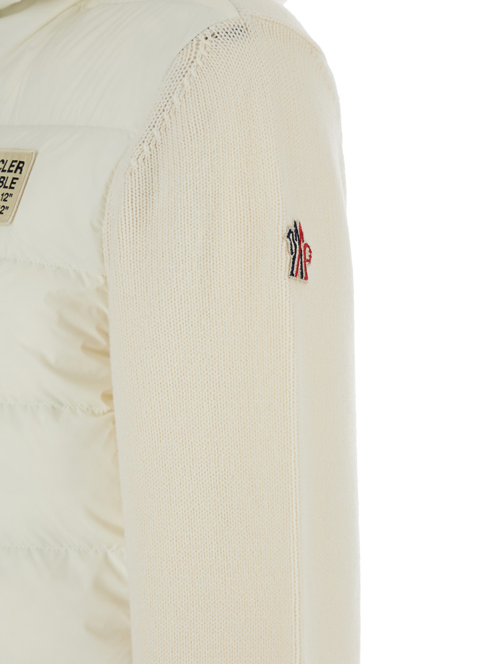Moncler Hybrid Hooded Cardigan In White
