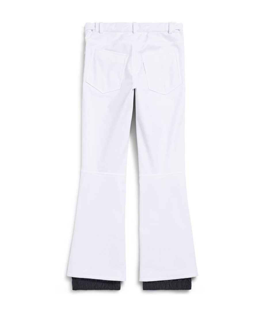 Balenciaga Logo-print Press-stud Flared Trousers In White