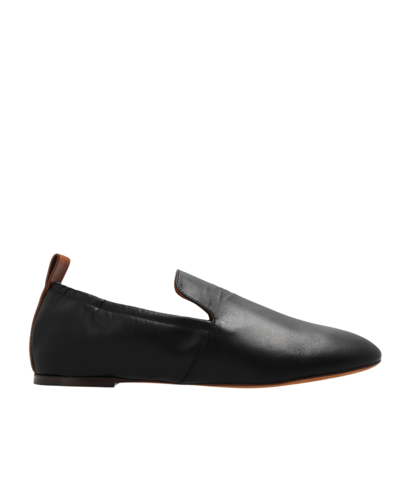 Lanvin Leather Ballerina Loafers For Women In Black