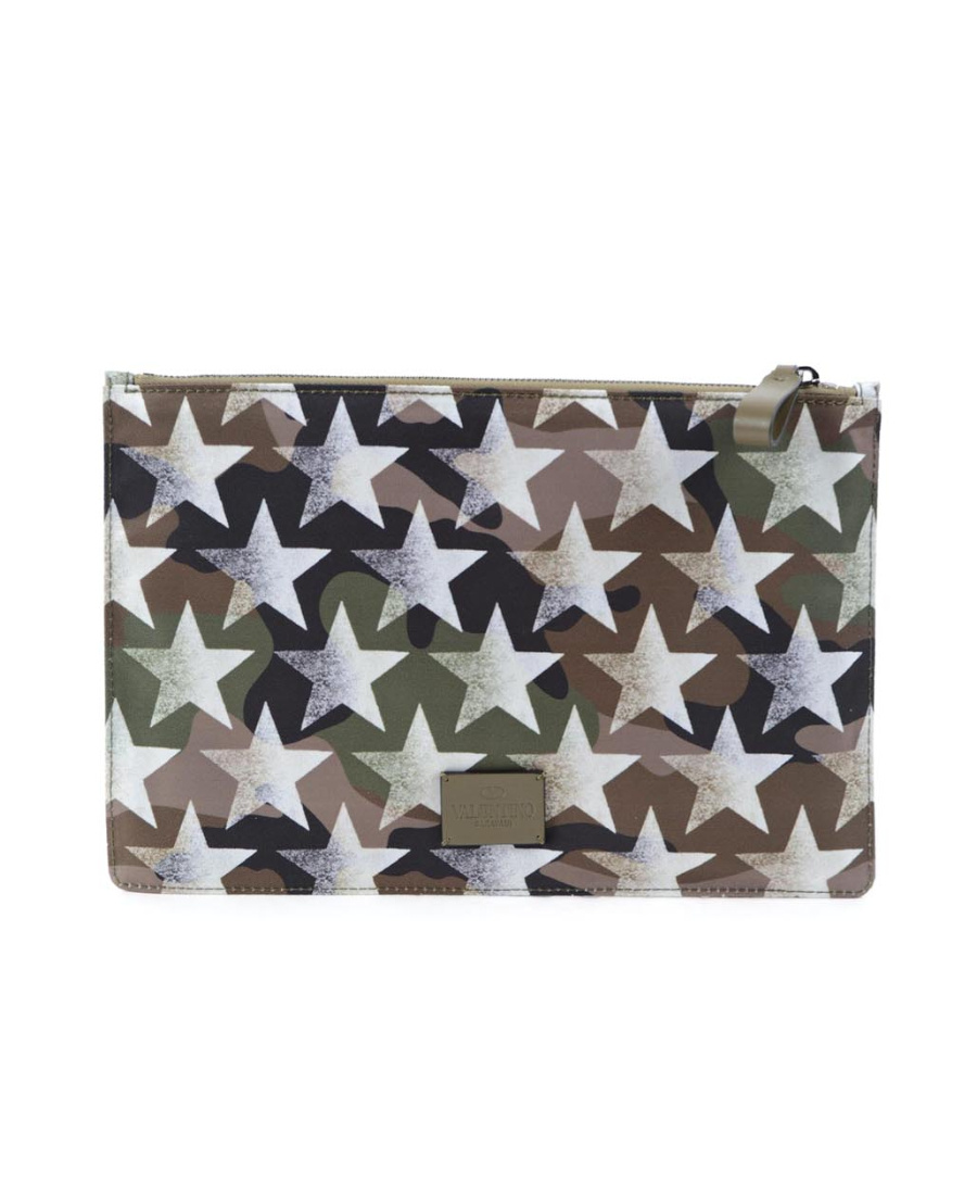 Valentino Garavani Star Pattern Handbag In White
