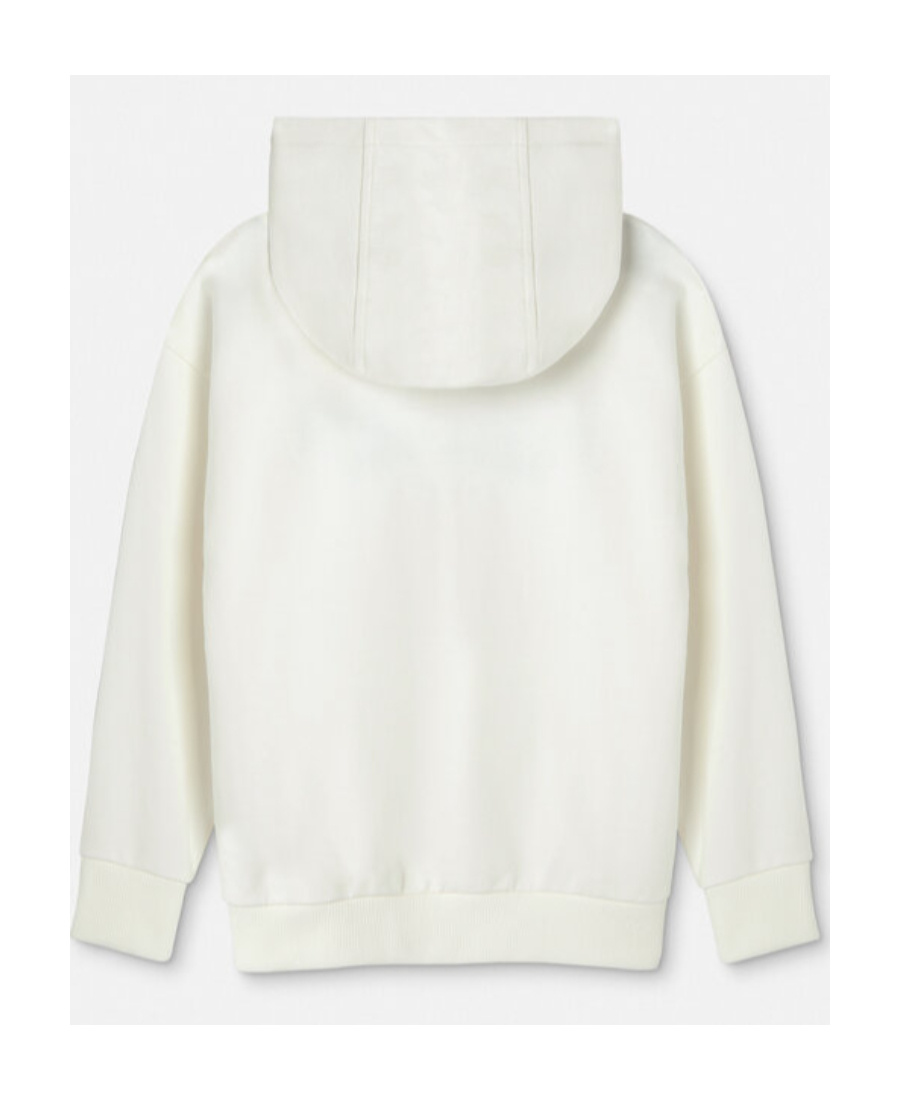Versace Long-sleeved Hooded Sweater In White