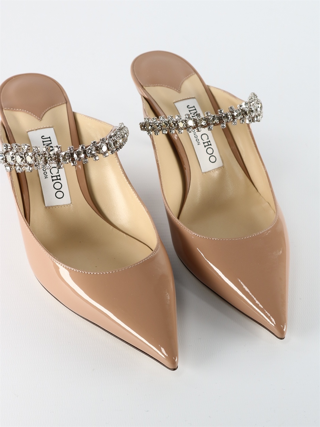 Shop Jimmy Choo Bing Embellished Strap Pumps In Brown