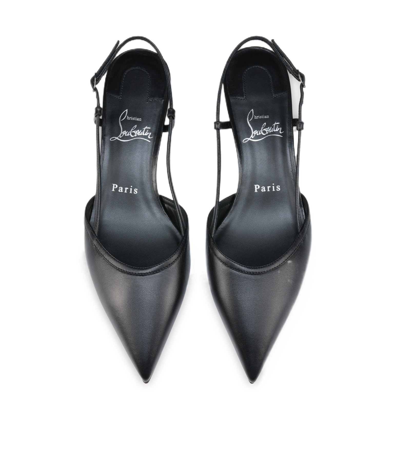 Christian Louboutin Miss Z Slingina 25 Leather Slingback Pumps In Black