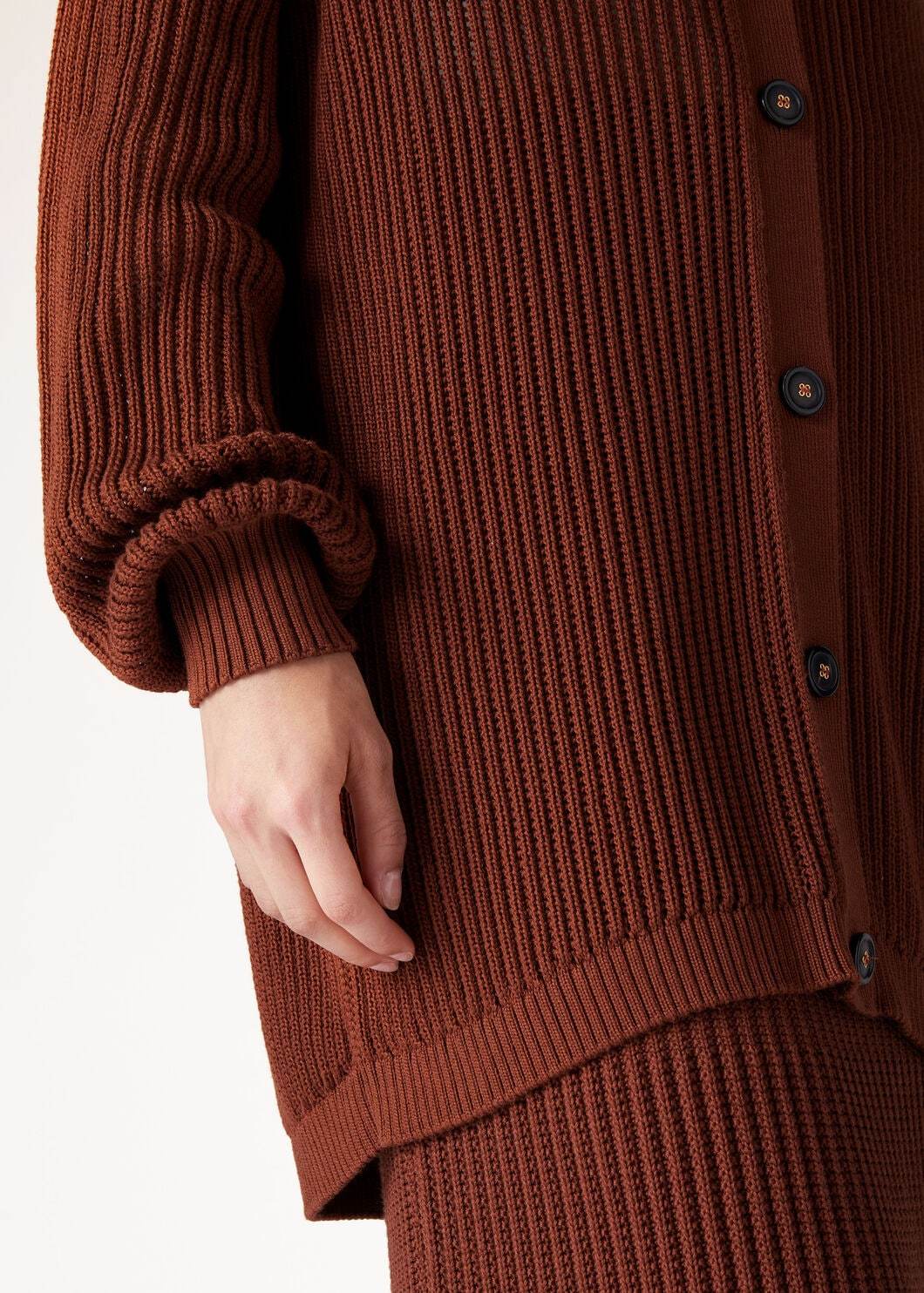 Loro Piana Buttoned V-neck Cardigan In Brown