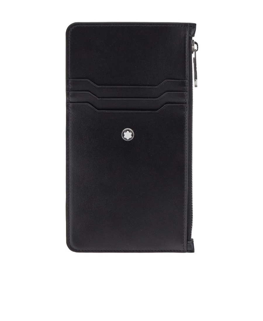 Montblanc Flat Envelope Zipped Wallet In Black