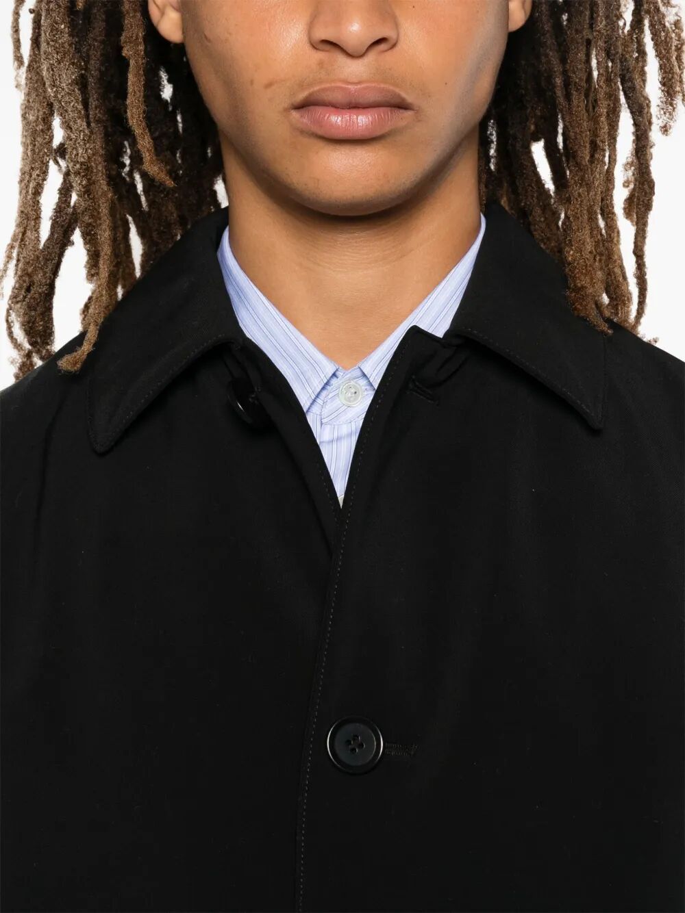 Aspesi Buttoned Single-breasted Coat In Black