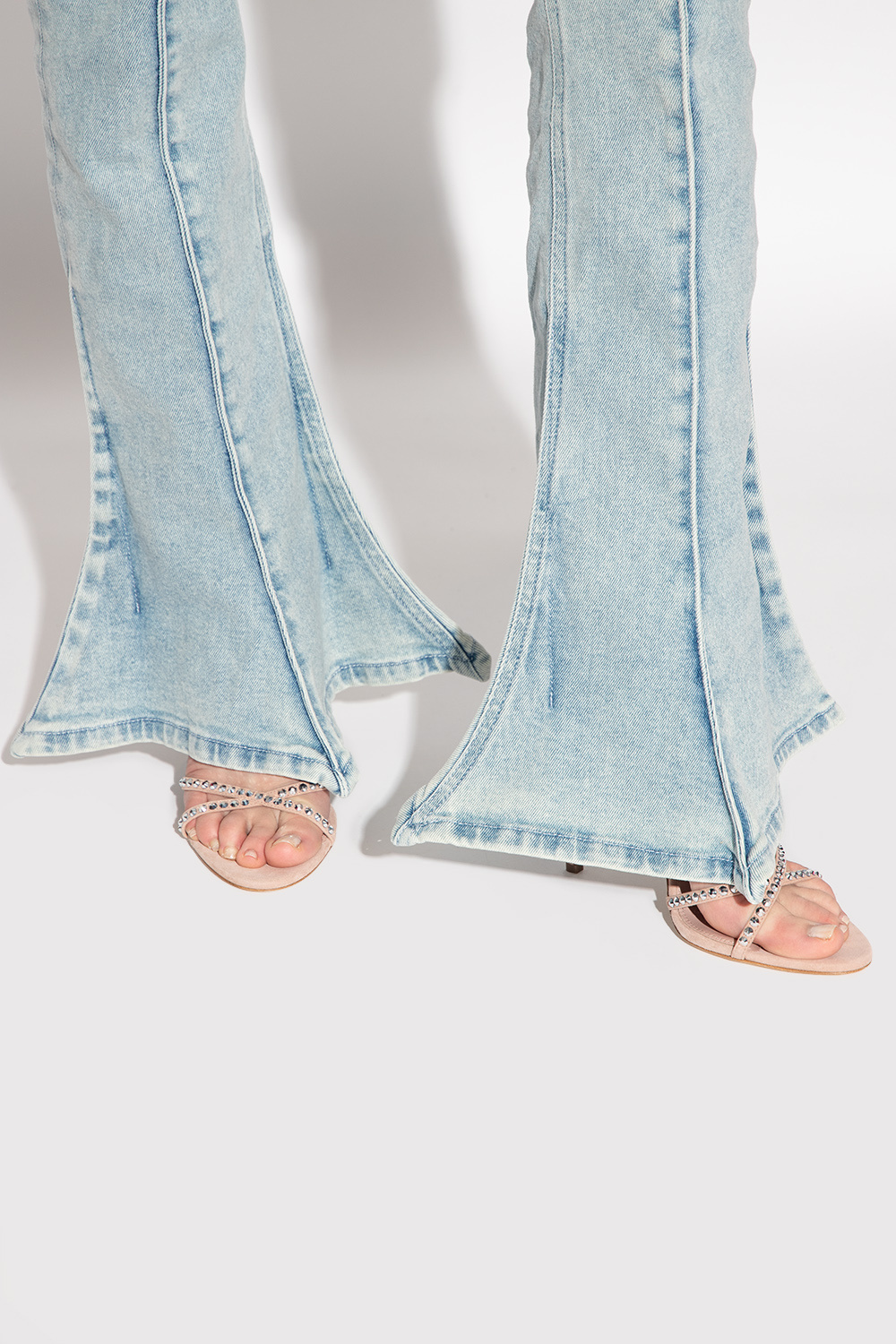 Paris Texas Logo Sandals In Nude