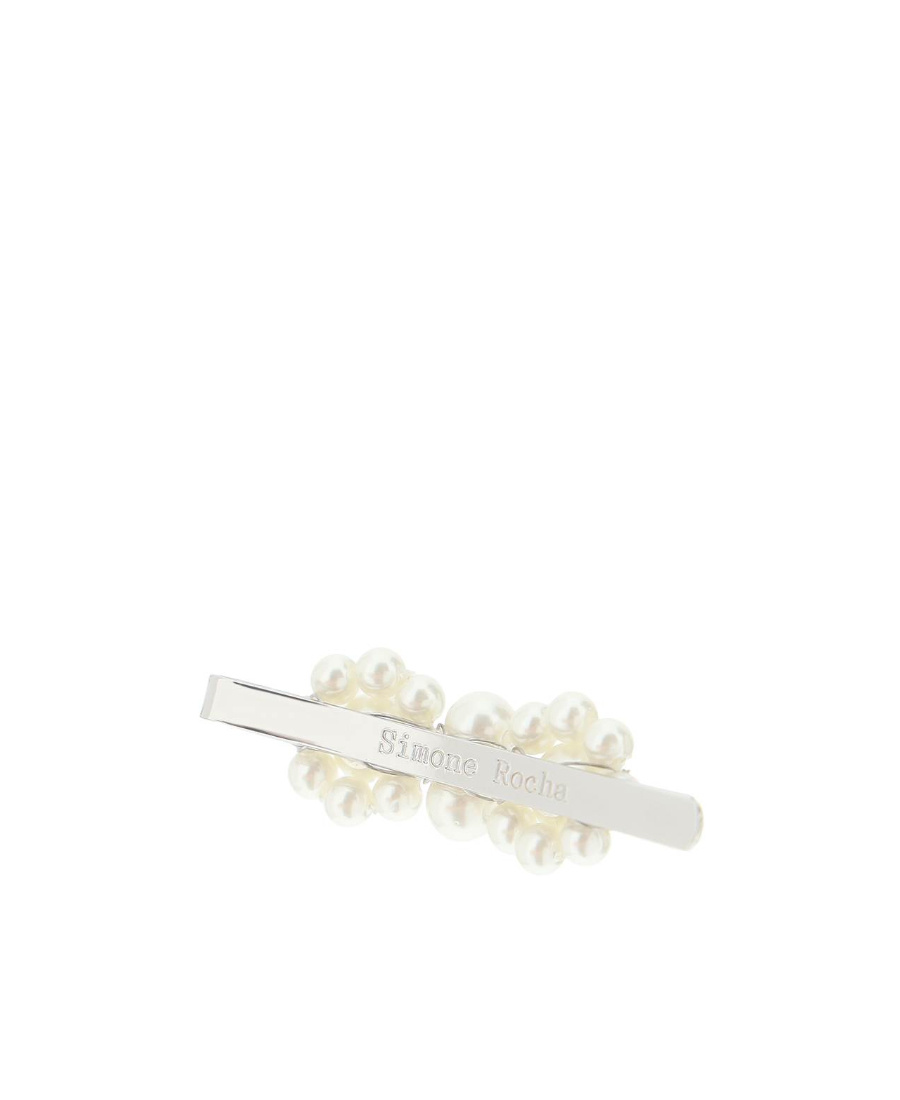 Shop Simone Rocha Mini Flower Hair Clip In White