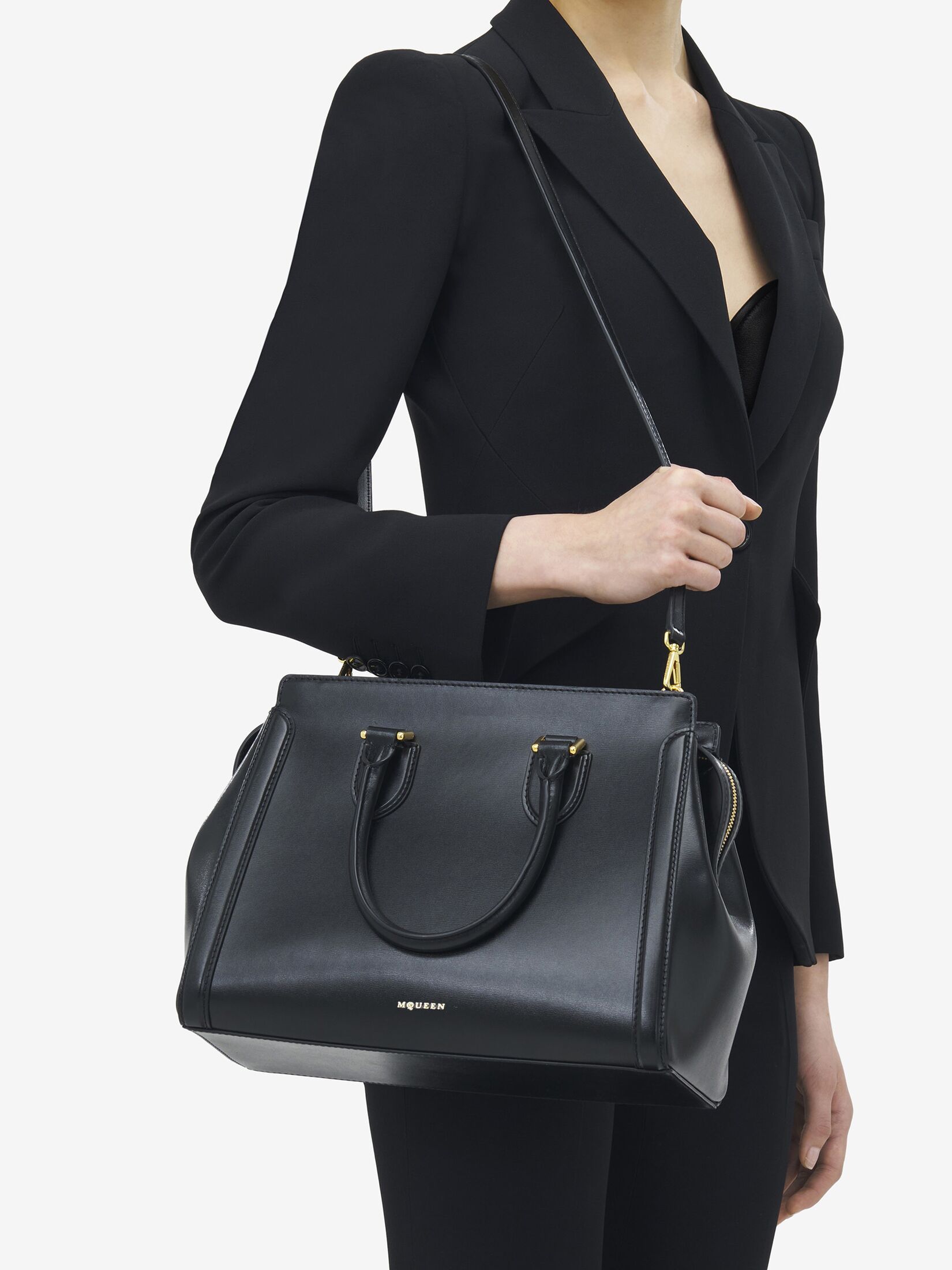 Alexander Mcqueen Birdee Large Hand Bag Handbags Black