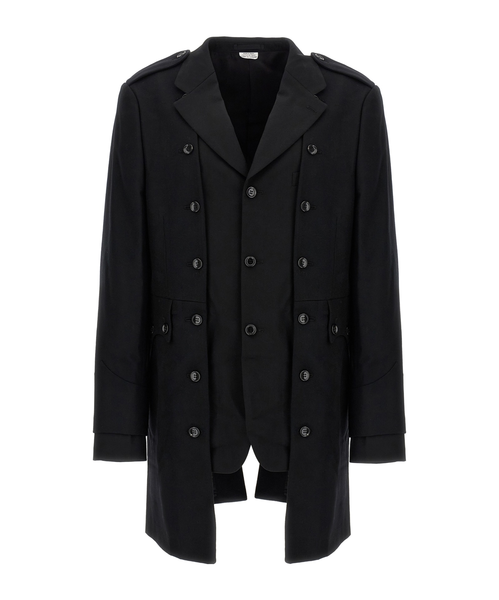 Comme Des Garçons Double Layer Blazer Coat In Black