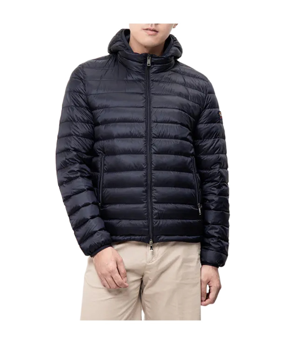 Paul & Shark Ultralight Hooded Quilted Jacket In Black