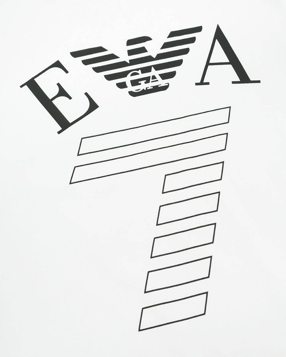 Ea7 Logo T-shirt With Round Neck In White