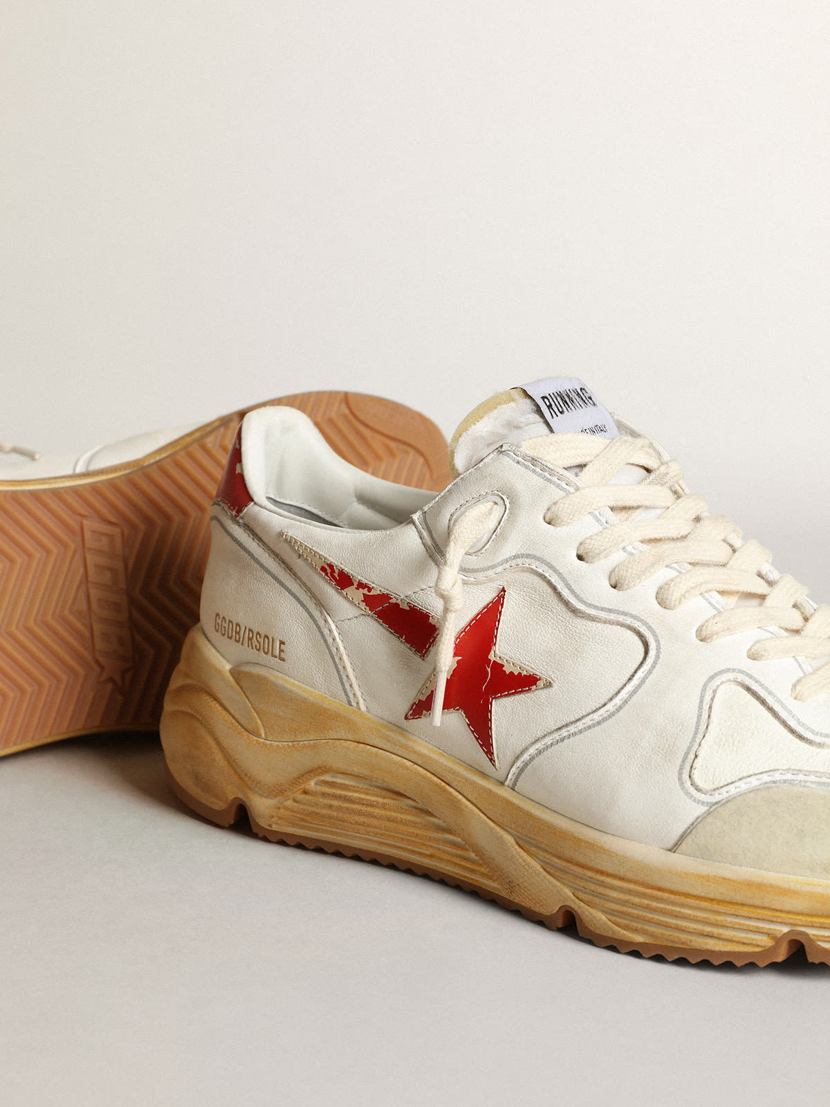 Golden Goose Running Sole Low-top Sneakers In Nude