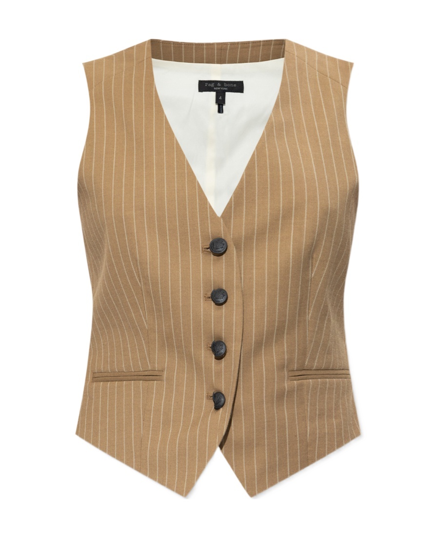 Shop Rag & Bone Striped Vest In Brown