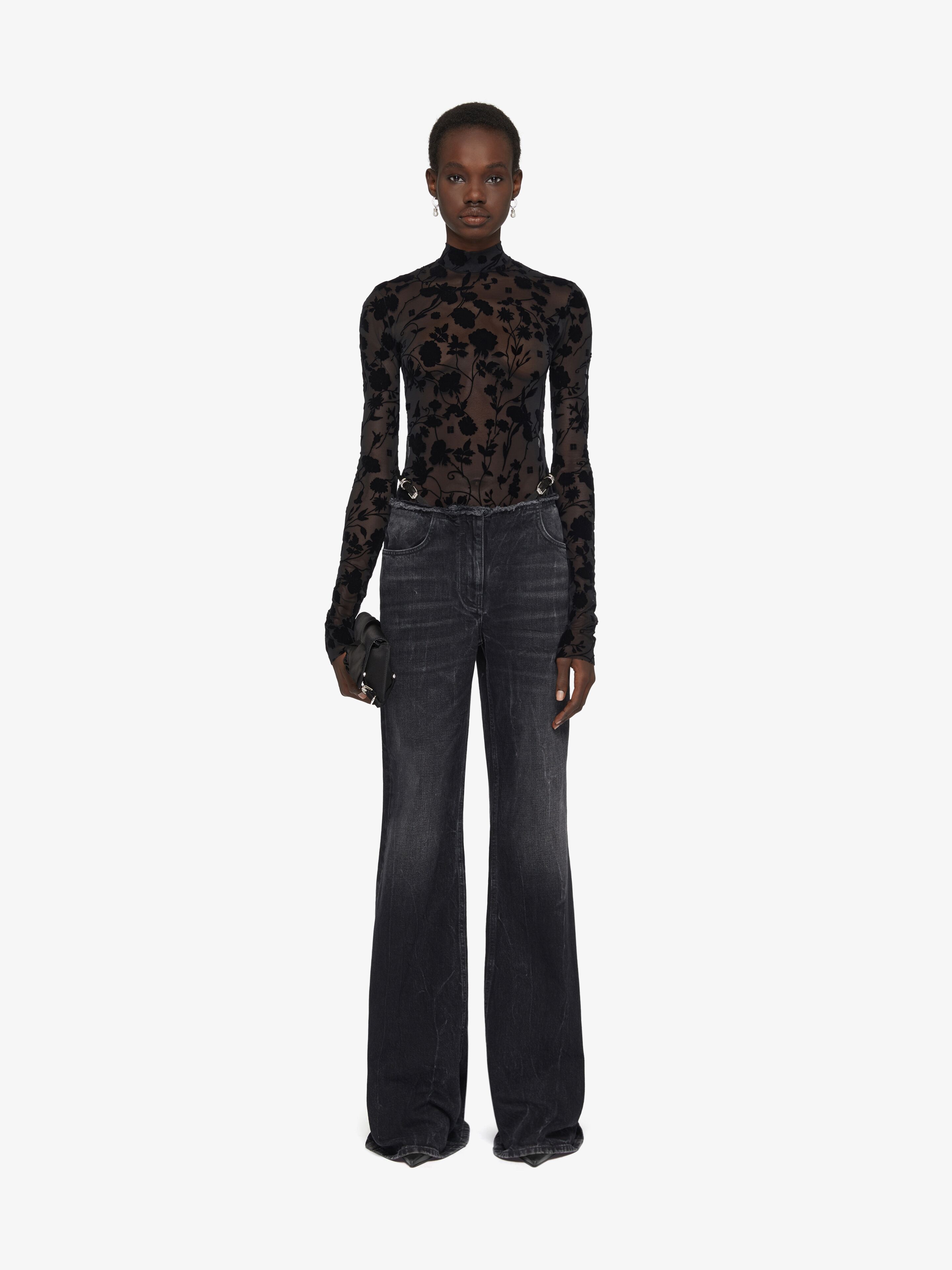 Givenchy Voyou Jeans In Denim In Black