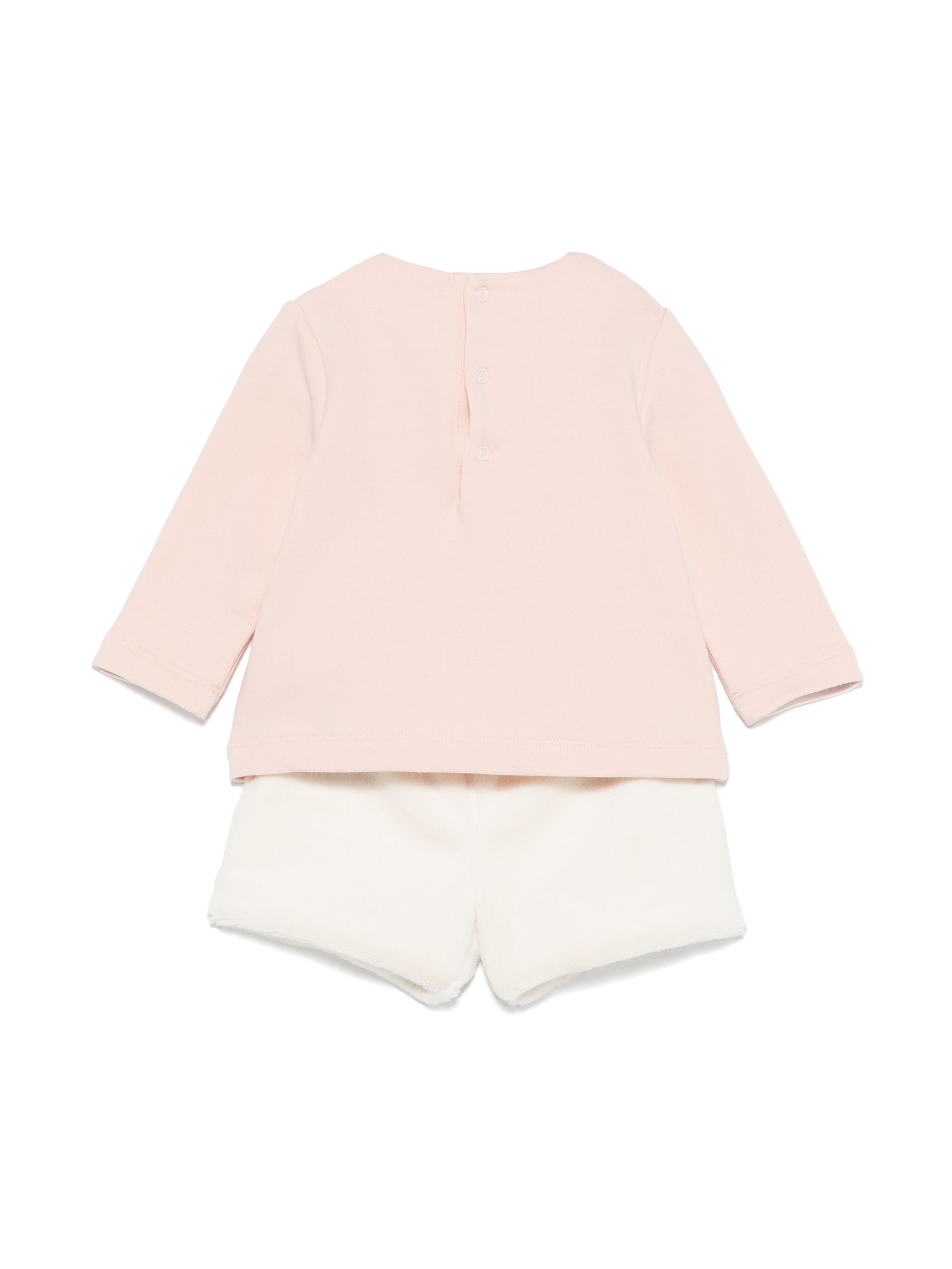 Il Gufo Bunny-motif Short Set In Pink