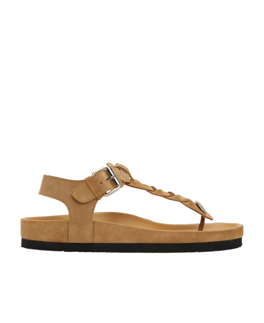 Isabel Marant Round Head Flat-soled Sandals In Brown