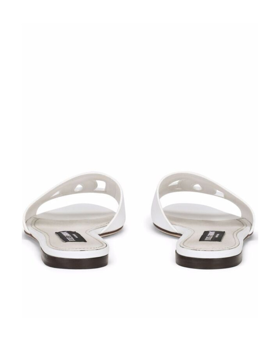 Shop Dolce & Gabbana Dg Millennials Logo Slides In White