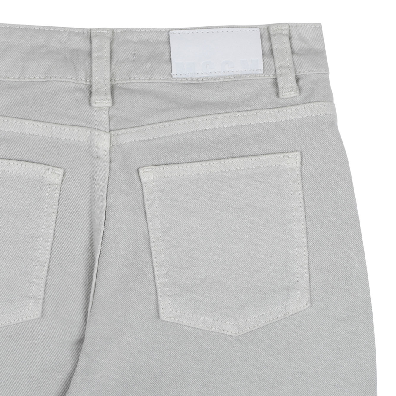 Msgm Logo-embroidered Jeans In Gray