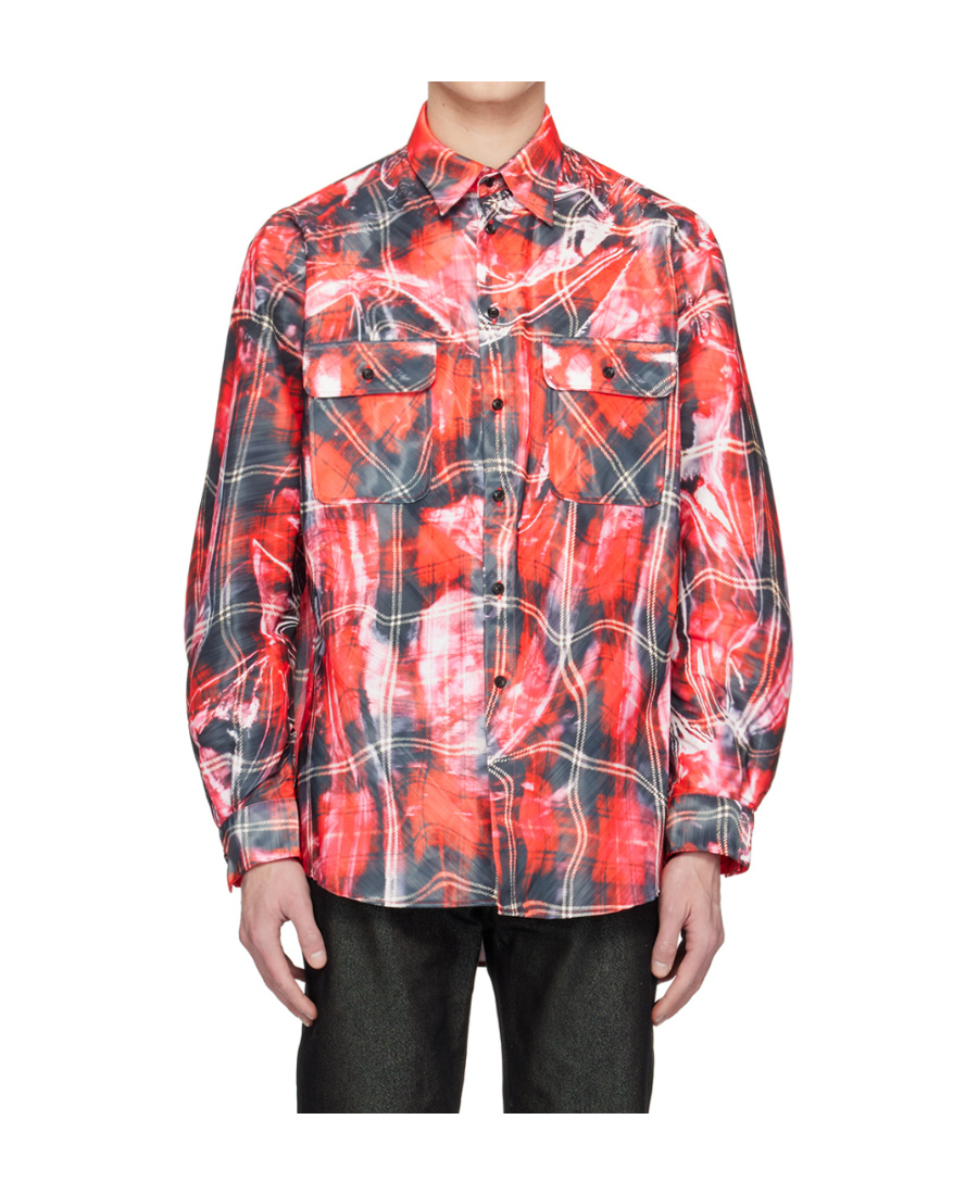 Doublet Mirage Check-pattern Shirt In Pink