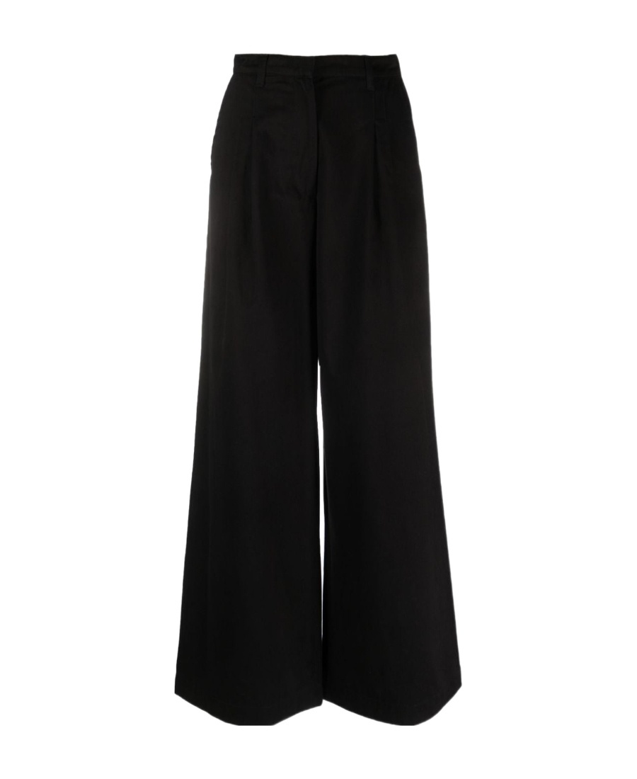 Pinko Prospero Pleated Wide Leg Pants In Black
