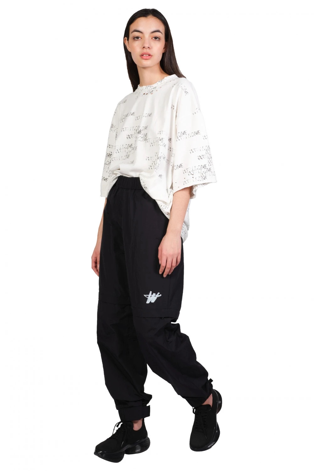 We11 Done Round-necked T-shirt In White