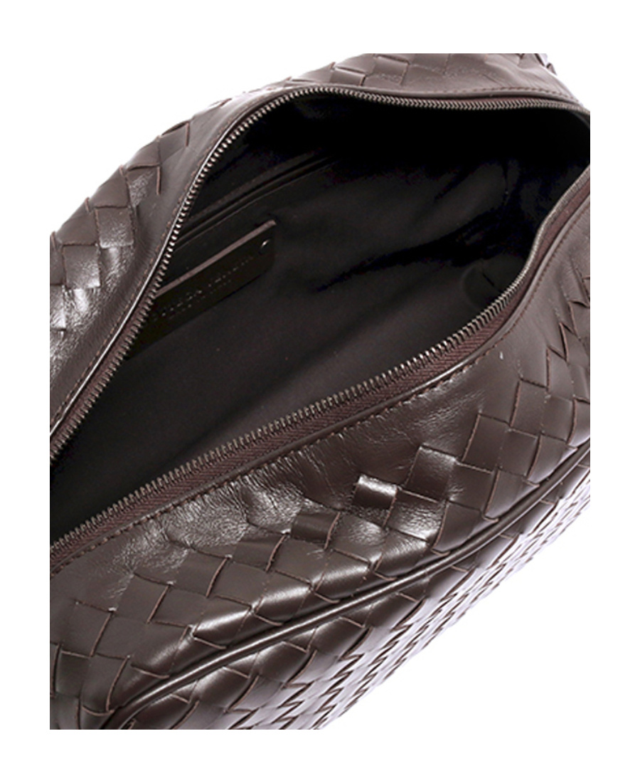Bottega Veneta Knitted Clutch In Brown