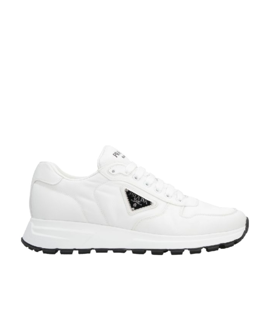 Prada Laced Sneakers In White