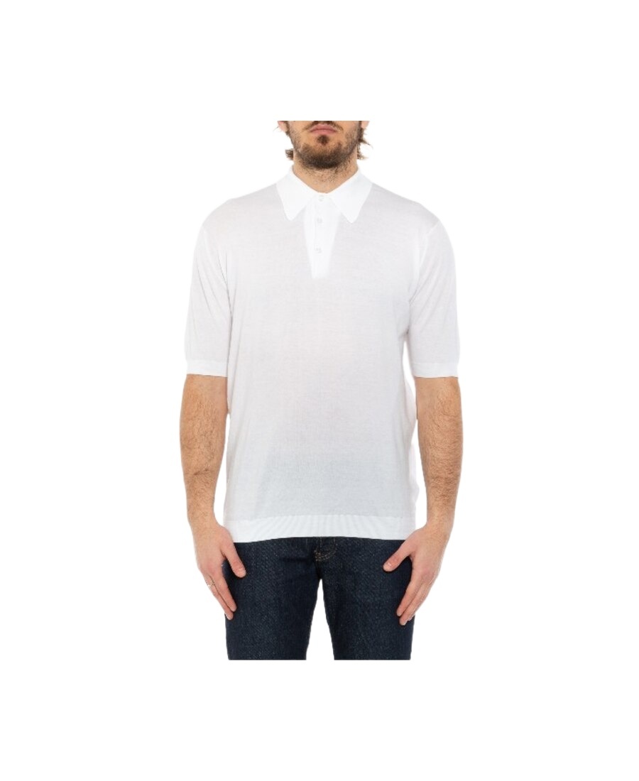 John Smedley Adrian Polo Shirt In White