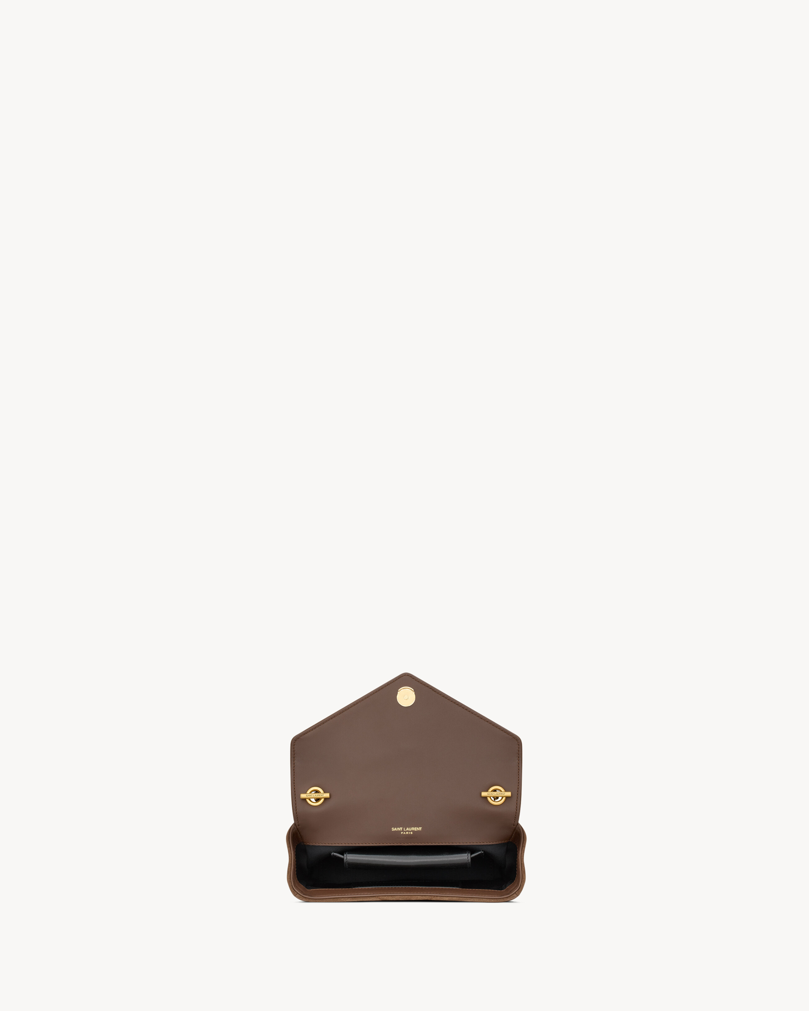 Saint Laurent Loulou Mini In Suede In Brown