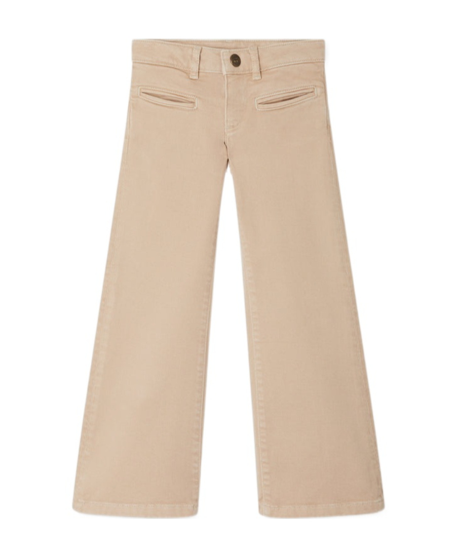Bonpoint Flared Smart Trousers In Nude