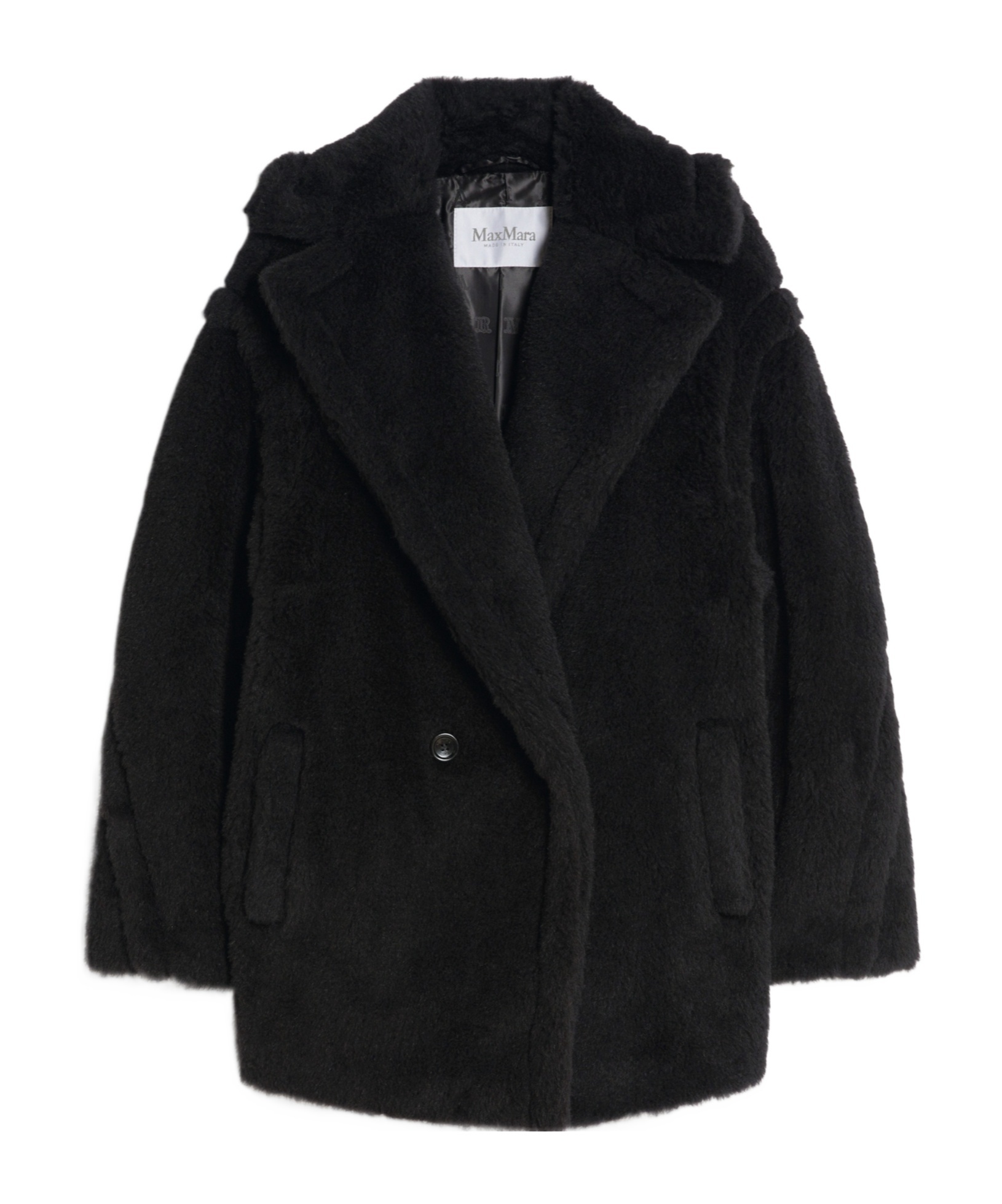 Max Mara Long Sleeved Short Coat In Black