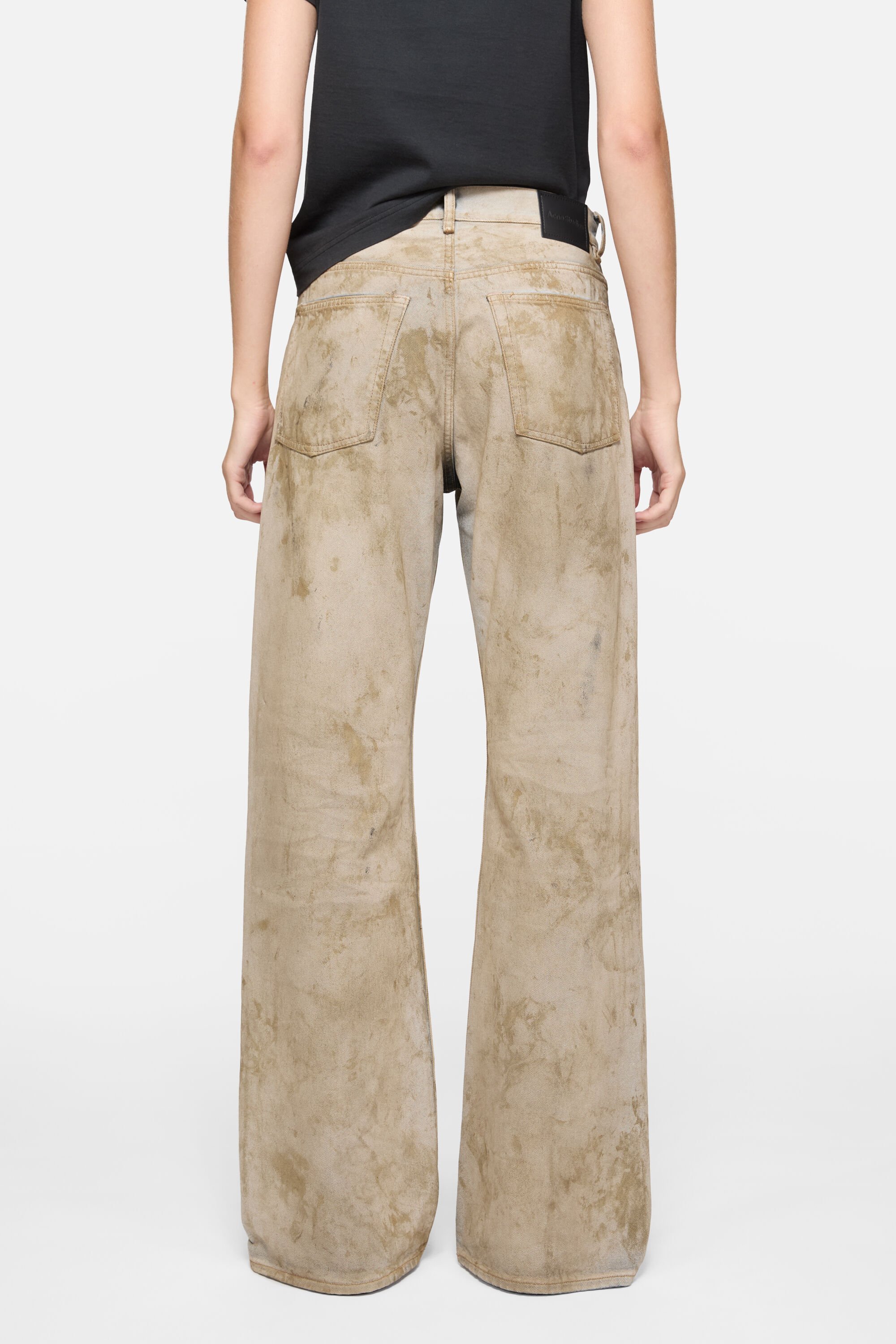 Acne Studios Belt Loop Jeans In Neutral