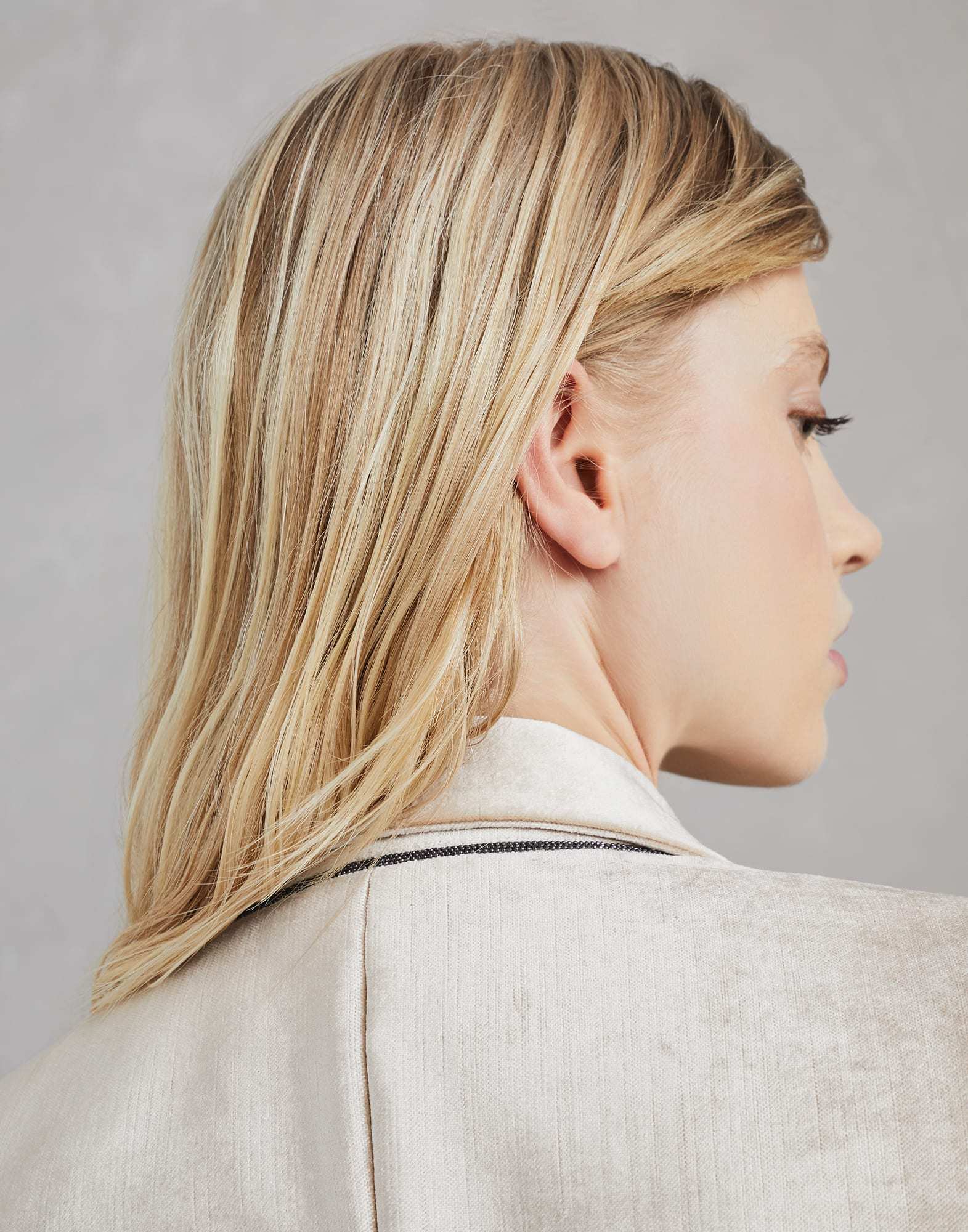 Brunello Cucinelli Pearlescent-finish Peak-lapel Blazer In Nude