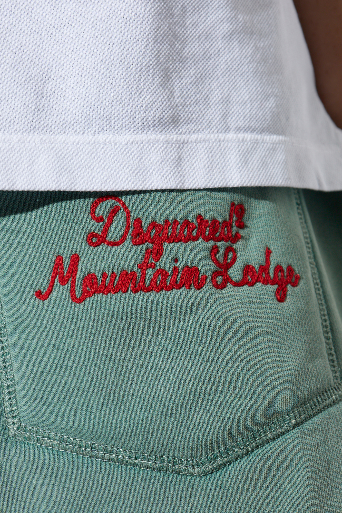 Dsquared2 Logo-embroidered Cotton Shorts In Green