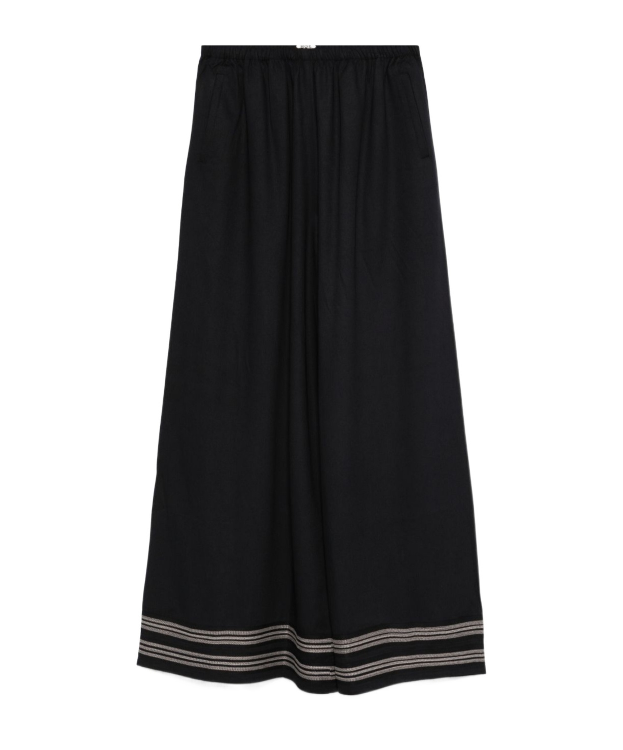 Bode Wide-leg Casual Pants In Black