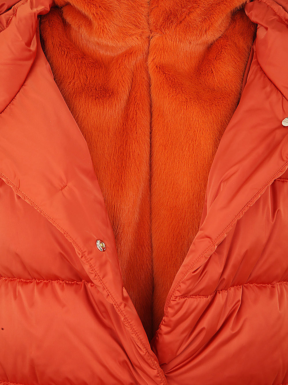 Herno Detachable-hood Padded Coat In Red