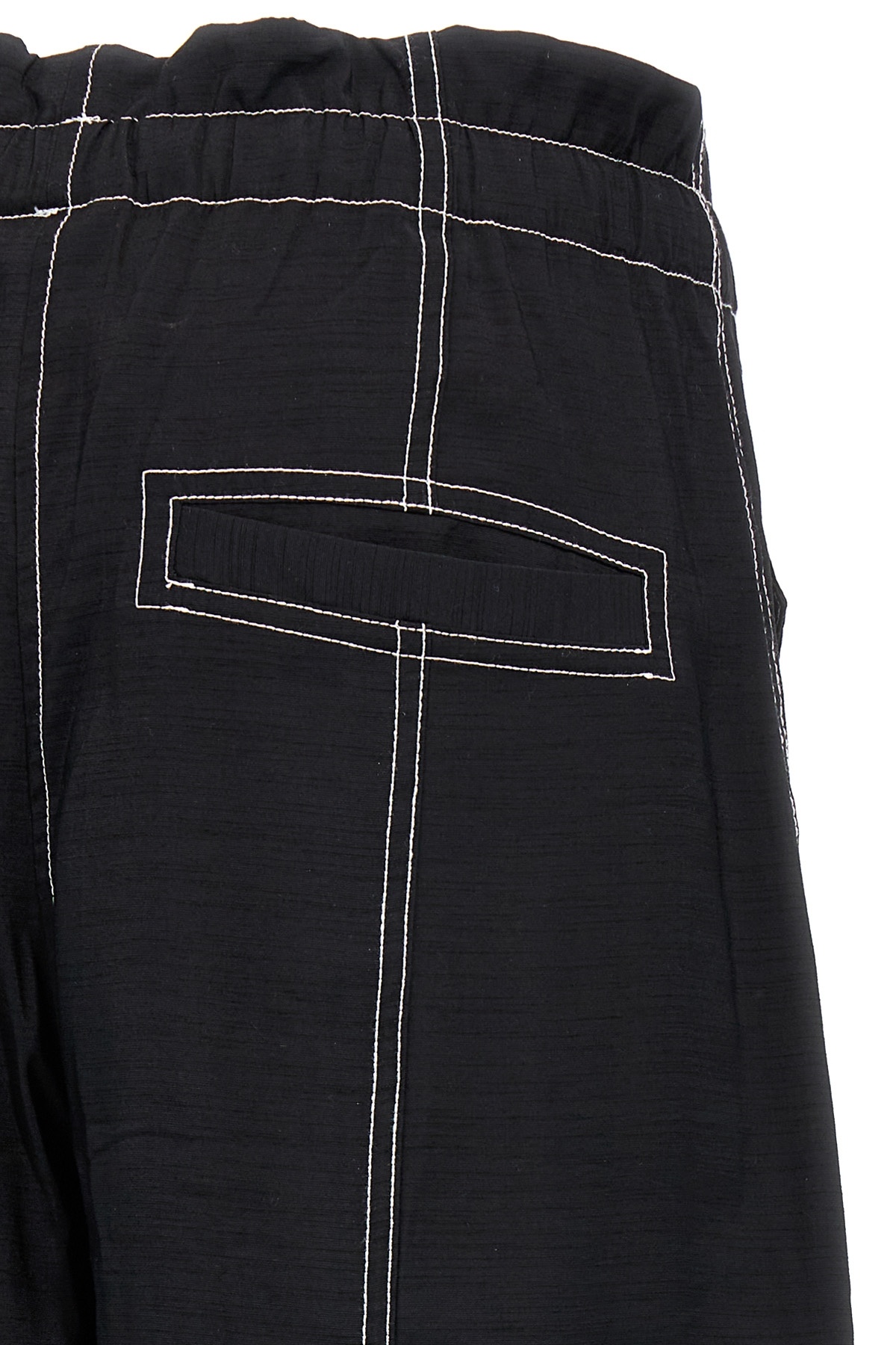 Ganni Straight Leg Cargo Pants In Black