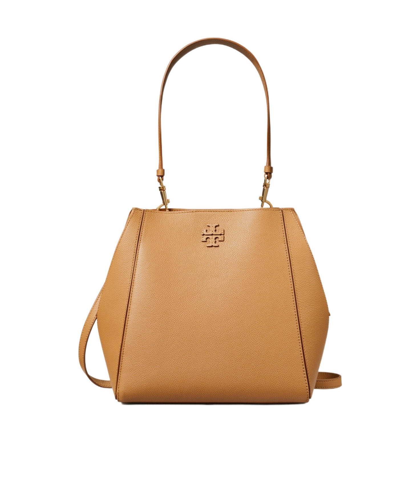 TORY BURCH MCGRAW LEATHER BUCKET BAG