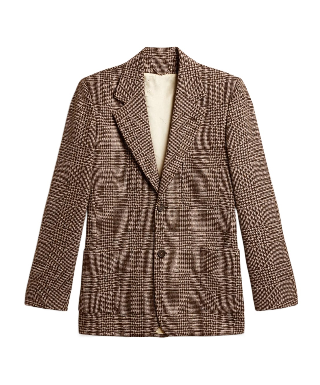 Golden Goose Houndstooth Check Blazer Jacket In Brown