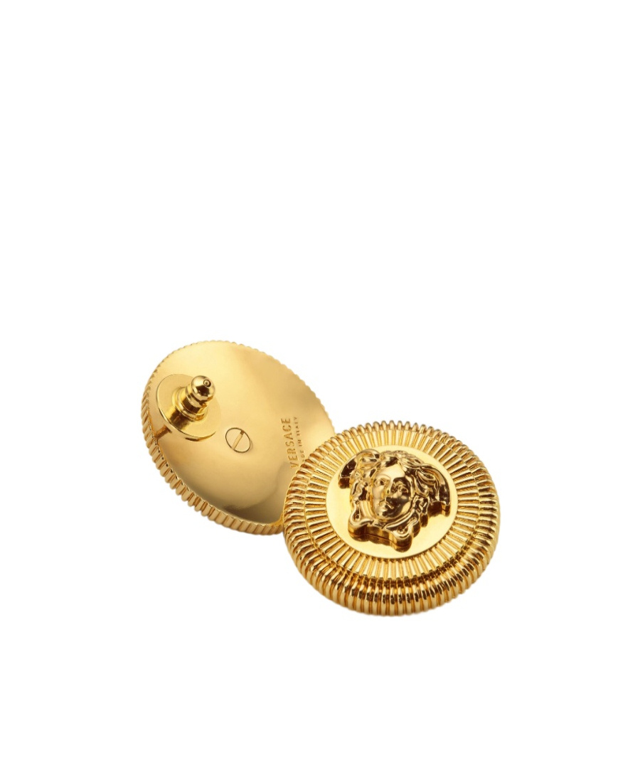 Versace Medusa-detail Stud Earrings In Yellow