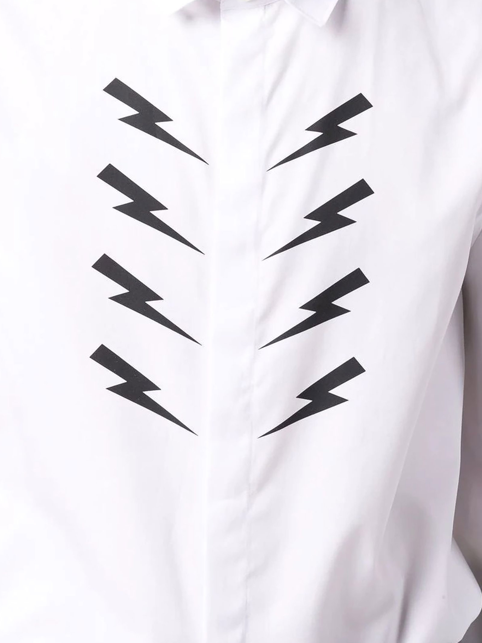 Neil Barrett Thunderbolt-print Shirt In White
