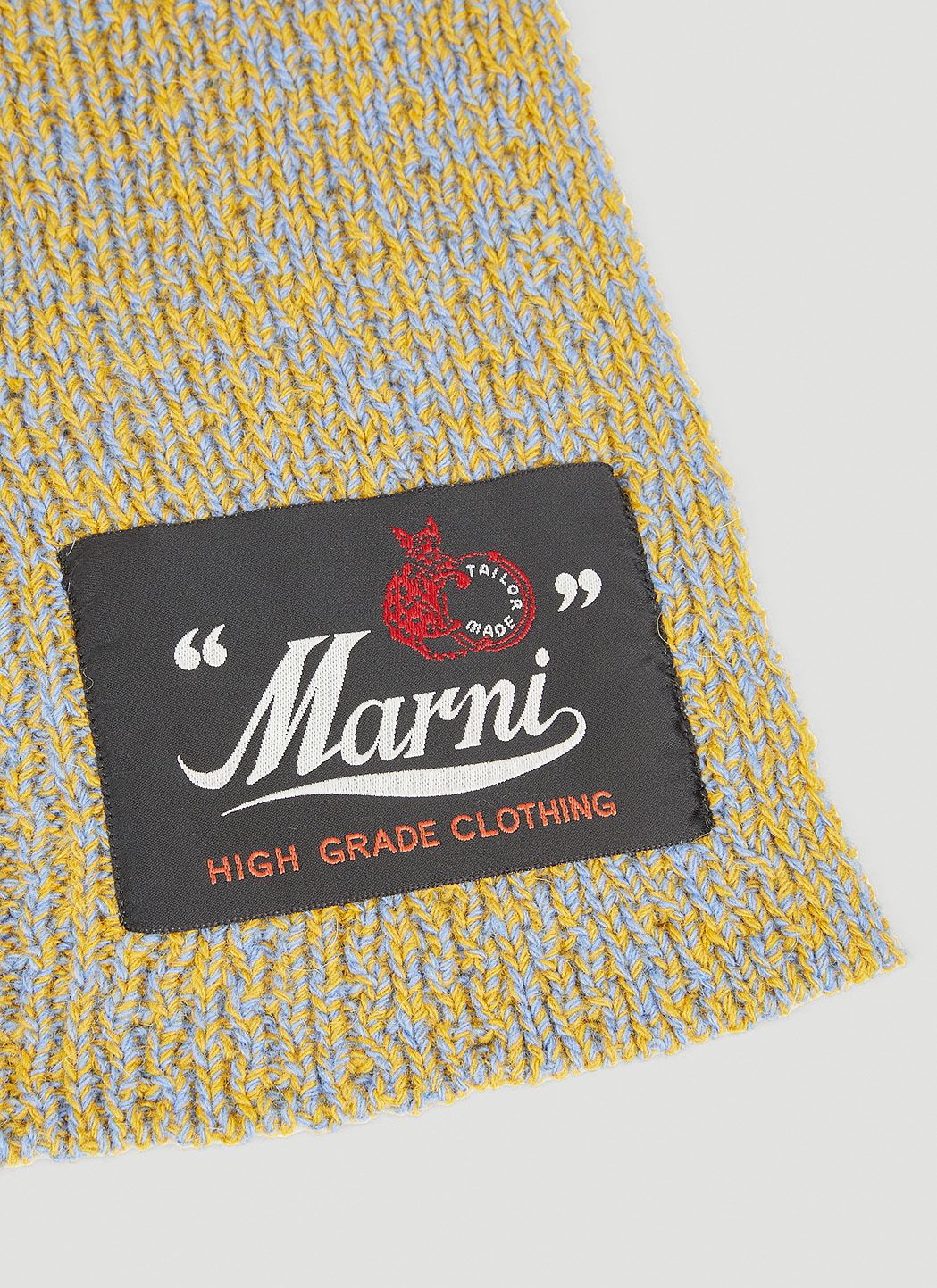 Marni Fringed-edge Knitted Scarf In White