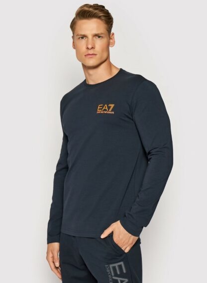 Ea7 Logo T-shirt In Black