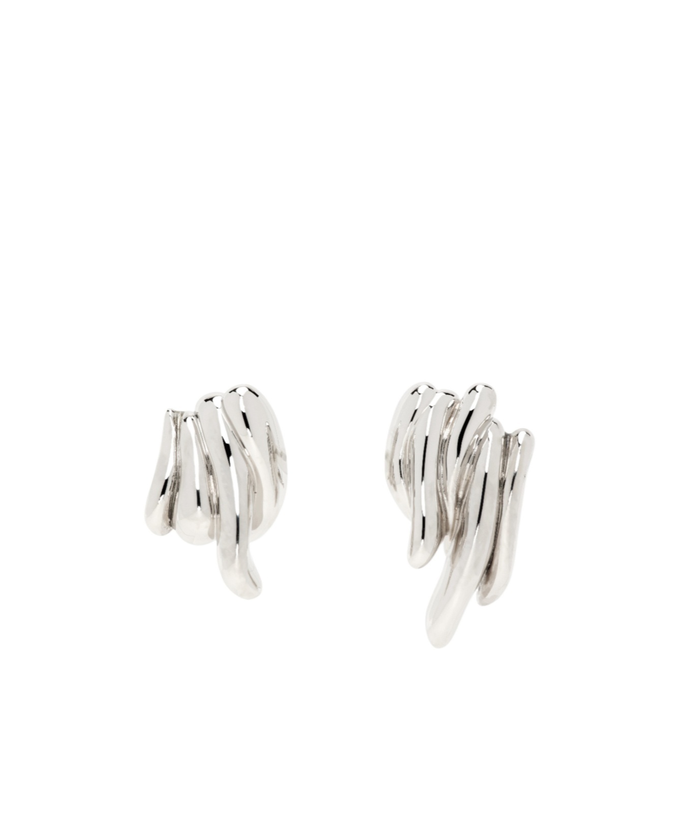Jil Sander Mismatched Earrings In White