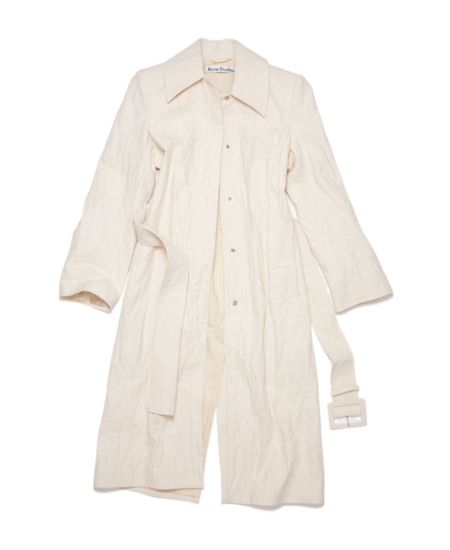 Acne Studios Beige Orletta Coat In White