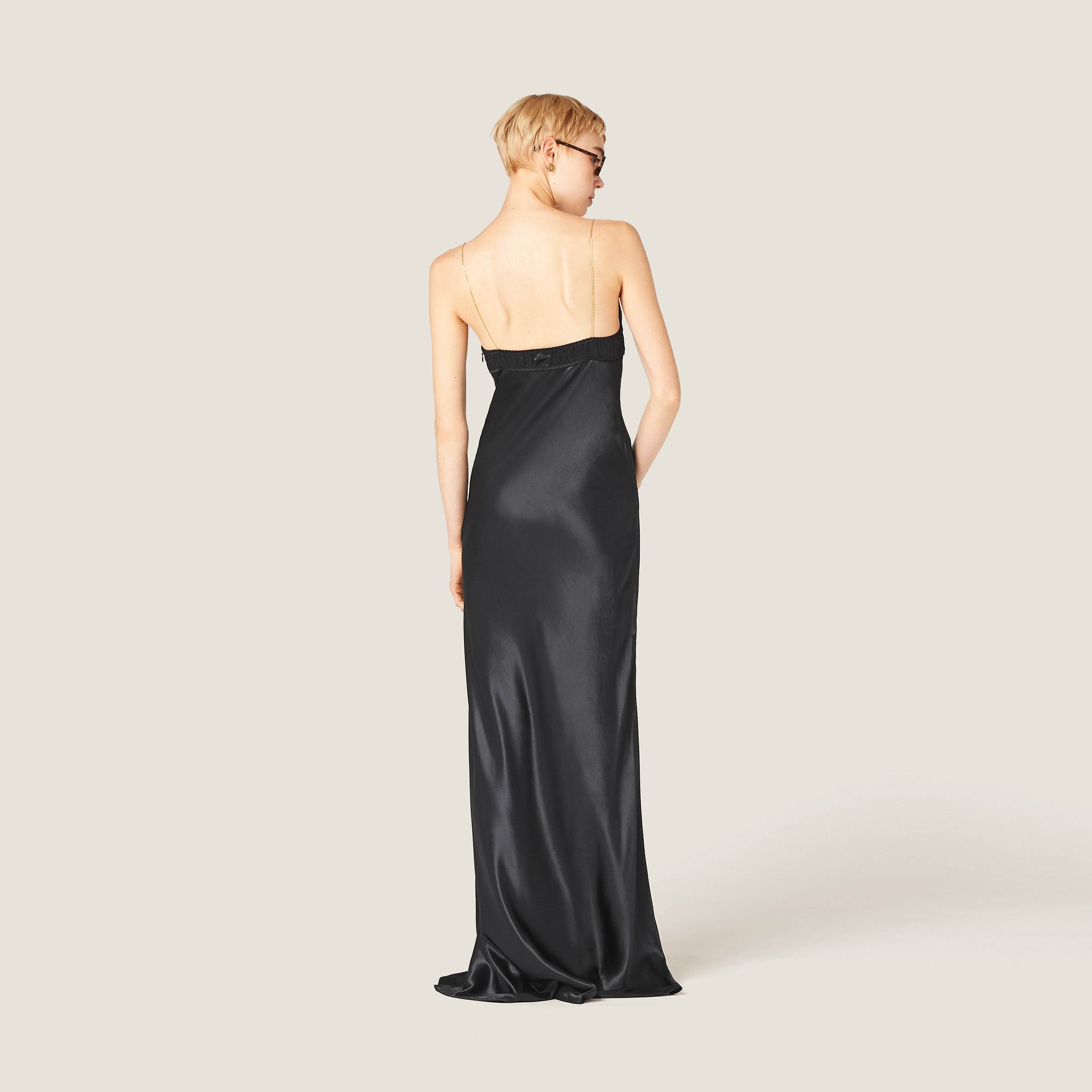 Miu Miu Women's Stain Long Dress In Black